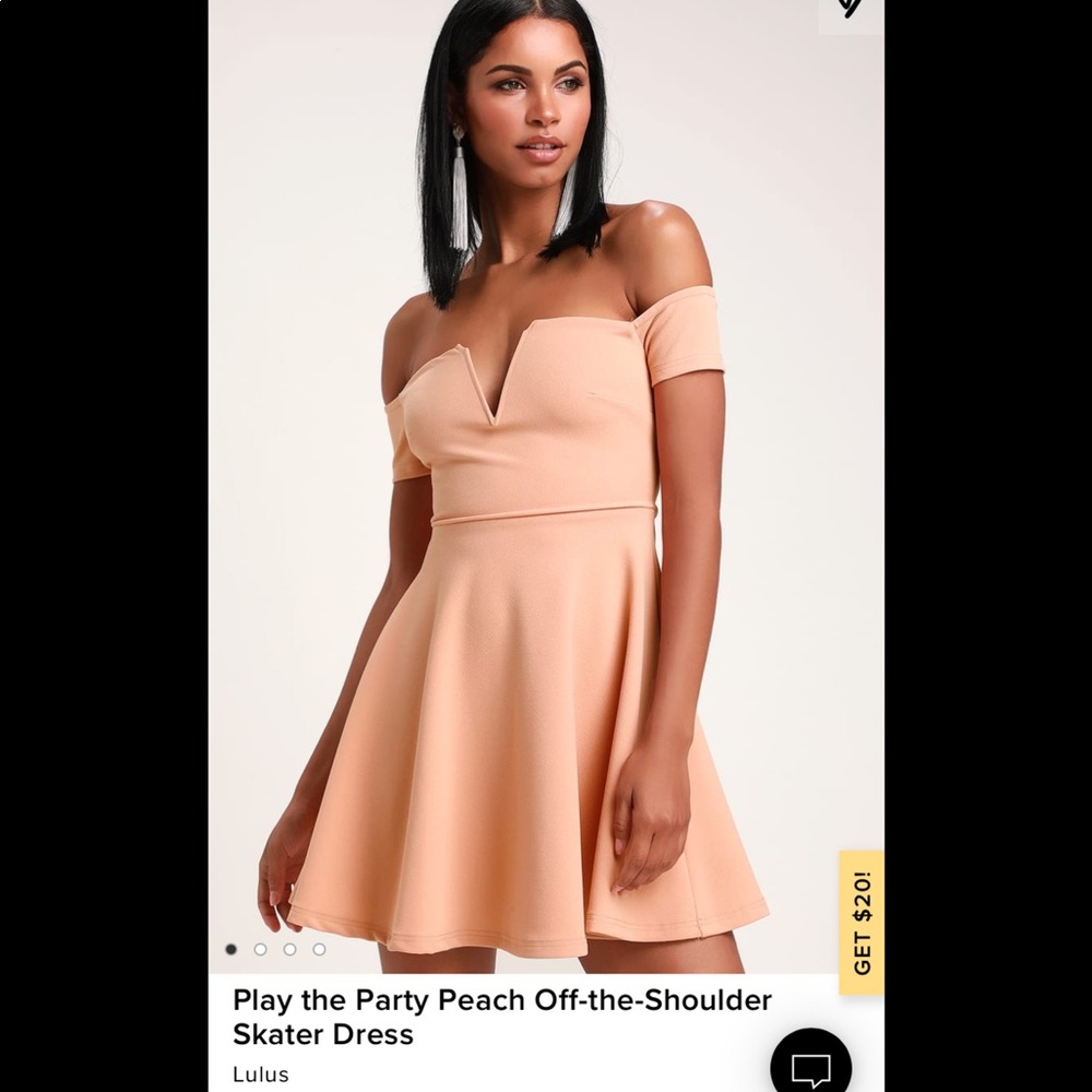 NWT Lulu’s Off The Shoulder Skater Dress Size XL
